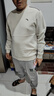 安踏运动休闲卫衣男冬季圆领套头衫打底长T针织宽松运动潮流上衣 实拍图