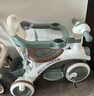 ANGI BABY儿童三轮车脚踏车宝宝遛娃神器滑行车多功能自行车宝宝手推车 柯曼绿 【安全护栏+靠背+手推杆】 实拍图