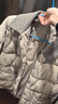 坦博尔轻薄饼干羽绒服女短款翻领保暖时尚韩版外套TD236266 奶茶棕 M 165/88A 实拍图