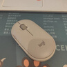 罗技（Logitech）时尚系列 PEBBLE鼠标 无线蓝牙鼠标 办公静音鼠标 女性鼠标对称鼠标 鹅卵石造型 玫瑰粉 实拍图