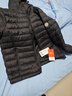 鸭鸭（YAYA）羽绒服男士轻薄短款修身时尚连帽保暖易打理外套简约潮D 黑色连帽 XL /180 实拍图