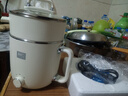 利仁（Liven）电煮锅电热锅304不锈钢0涂层内胆宿舍小电锅电蒸锅学生一体泡面锅多功能小火锅2升带蒸屉DHG-B205 实拍图