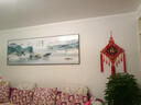 瑞尚（RUISHANG） 新中式客厅装饰画大气山水画横版沙发背景墙画挂画轻奢晶瓷壁画 海纳百川 240*80/烤瓷镶钻/适合3.5沙发 实拍图