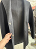 罗蒙（ROMON）新款秋冬连帽毛呢两面穿羊毛风衣中长款双面潮流大衣男士呢子外套 黑色 2XL (185) 155-175斤 实拍图