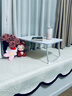 飞旺藤达床上书桌小桌子可折叠小桌板懒人简易床桌笔记本大号大学生宿舍 珍珠白-常规款（平面无卡槽杯托） 60*40*28cm【学习看书玩手机】 实拍图