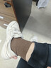 猫人女士袜子女秋冬季【纯棉双针】中筒袜女美拉德休闲百搭堆堆袜5双 实拍图