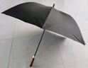 天玮伞业全自动晴雨两用雨伞三折加大抗风商务木柄伞 商务黑192骨可定制 实拍图