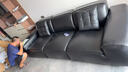美柏真皮大黑牛沙发意式极简全真皮沙发客厅头层牛皮黑色豆腐块皮沙发 三人位3.0米【颜色可选】 V-uitra【全真皮/透气全青皮】 实拍图