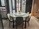 铭府世臻餐桌家用加厚岩板餐桌椅组合方圆两用餐桌813#【1.35米】一桌六椅 实拍图