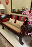 骆易家（Lorica）双面可用-红木沙发坐垫中式实木家具沙发垫新中式套罩防滑海绵垫 (双面款)红色-国色芳华(一面麻一面冰藤) 专业定制【联系客服，测量报价】 实拍图