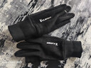 花花公子（PLAYBOY）手套男冬季加绒厚麂皮绒防滑手套防风抗寒触屏耐磨开车分指手套 黑色【露指】 实拍图