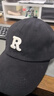 目丸大头围帽子男士潮流棒球帽男纯色情侣韩弯檐显脸小鸭舌帽男帽子女 黑色-R贴布 均码 大码(60-65cm)可调节 实拍图