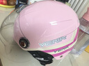 野马（YEMA）3C认证359S电动摩托车头盔男女秋冬季轻便式半盔电瓶车安全帽 四季通用 樱桃粉彩带花配透明长镜 实拍图
