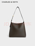 CHARLES&KEITH大容量通勤子母单肩包托特包包女包生日礼物CK2-40270966-1 Dark Moss深苔绿色 L 实拍图