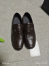 蜻蜓牌【100%全牛皮】男士皮鞋商务休闲真皮防滑软底软面中老年爸爸鞋真皮透气套脚舒适耐磨真皮百搭鞋子 棕色 42 实拍图