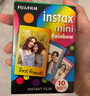 富士（FUJIFILM）  instax立拍立得相机 3英寸mini迷你相纸胶片胶卷 3寸彩虹+相册+收纳盒+冰箱贴【10张彩虹相纸】】 官方标配 实拍图