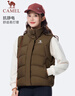 骆驼（CAMEL）户外防泼水羽绒马甲女90%绒子背心外套 J25CR2L5006 荆褐 XL 实拍图