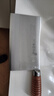 十八子作专业厨师菜刀复合钢刀具 耐滑花梨木柄名典2号九江弯刀F216-2 实拍图
