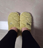洁丽雅毛绒棉拖鞋秋冬加厚软底男女保暖加绒棉拖鞋 草绿 36/37 实拍图