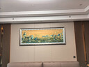轩尼匠心高端千里江山图苏绣客厅挂画苏刺绣沙发背景墙装饰画山水风景壁画 立体黑金框 220*80 高端框 实拍图