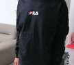 FILA 斐乐女装卫衣男女同款套头卫衣秋冬情侣款休闲加绒保暖长袖上衣 正黑色-BK XL 180/100A/XL 实拍图