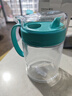 茶花大号带盖玻璃油壶防漏油罐醋壶 酱油瓶调味瓶厨房用品 450ml蓝色(中号1个) 实拍图
