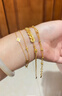 周大生黄金手链女足金路路通光珠双层金手链手饰生日礼物送女友4.27g 实拍图