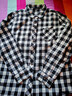 横行道2026新款方格衬衫薄款格子外套女士休闲长袖衬衣宽松上衣 黑色 XL 实拍图