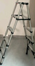 奥鹏梯子家用伸缩梯折叠人字梯多功能楼梯扶手爬梯五步工程梯 实拍图