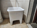 柯鲸拖把池阳台陶瓷家用大号方形拖布盆卫生间落地式洗地洗墩布池 901豪华款【手动防堵下水】 实拍图