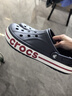 卡骆驰（CROCS）洞洞鞋贝雅卡骆班轻便耐磨一脚蹬休闲鞋|205089 深蓝/辣椒红-4CC 45 (290mm) 实拍图