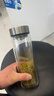 希诺（HEENOOR）抗菌玻璃杯双层防烫办公车载水杯男高档泡茶杯子XN-9607K 410mL 实拍图