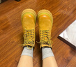 Dickies男士马丁靴高帮时尚男靴工装靴情侣靴男 土黄-加绒 42-男款 实拍图