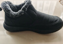 回力官方棉鞋男鞋冬季加绒加厚雪地靴男保暖防溅水一脚蹬男鞋爸爸鞋 黑色 42 实拍图