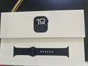 Apple/苹果 Watch Series 10 智能手表GPS+蜂窝款46毫米亮黑色铝金属表壳黑色运动型表带M/L MWYK3CH/B 实拍图
