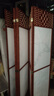 中式简易折叠可移动屏风遮挡板帘客厅隔断墙卧室现代简约办公室 单面图案送底座（加厚加粗） 2.0米高7扇一组3.5米宽 实拍图