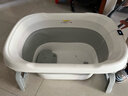 世纪宝贝（babyhood）儿童泡澡桶折叠浴桶 婴儿洗澡盆0-10岁家用加大感温款 赠浴凳330 实拍图