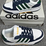 adidas ENTRAP美式校园风运动少年感复古篮球风板鞋男女阿迪达斯 白色/绿色/蓝色   42 实拍图