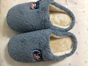 大嘴猴（Paul Frank）棉拖鞋男情侣时尚简约厚底家居保暖冬季拖鞋PF6661蓝色270 实拍图