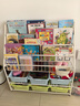 SOFS儿童书架绘本架简易落地宝宝小书柜铁艺幼儿置物架书本玩具收纳架 XL码 (4+2)层 3盒 实拍图