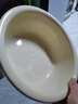 新款圆形家用洗脸盆加厚卫生间厨房洗衣洗菜洗脚宿舍泡脚盆 奶油黄 小号【直径23CM】 实拍图