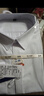 罗蒙（ROMON）纯色商务职业正装男士白衬衫工装外套长袖衬衣男CS108白色XL 实拍图