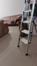 杜邦（DU PONT）梯子家用折叠铝合金梯加厚人字梯登高梯爬步安全梯扶梯楼银色5步 实拍图