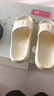 洁丽雅拖鞋女夏季室内家居家用浴室洗澡防滑防臭EVA情侣静音凉拖鞋男夏 黄色【热卖款】 38-39 （适合37-38码） 实拍图