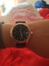 【网红爆款】商务腕表石英运动表休闲皮带男女手表 黑色 实拍图