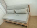 源氏木语实木沙发床现代简约多功能可折叠床北欧风小户型客厅两用双人沙发 1.55m山毛榉原木色(米白) 实拍图