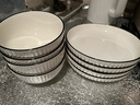 肃匠陶瓷餐具简约盘子碗套装纯白釉下彩餐具套装釉下彩碗碟套装微波炉 山田16件套(4碗4盘4勺4筷) 16头 实拍图