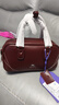纽芝兰（NUCELLE）【沈月同款】糖果保龄球包包2025女式真皮波士顿包通勤单肩斜挎包 绛红色+星月礼盒 实拍图