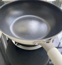 三禾微纳无涂层不粘炒锅不锈钢炒菜锅无油烟含钛锅具30cm雾月白配钢铲 实拍图