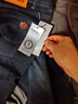 罗蒙（ROMON）牛仔裤男直筒秋冬季商务休闲男士百搭裤子男青年男裤 黑色 38 实拍图